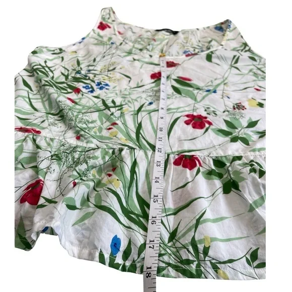 DOROTHY PERKINS FLORAL PEPLUM TANK COTTAGECORE BOTANICAL GARDEN PARTY - SIZE 18 - Picture 6 of 14